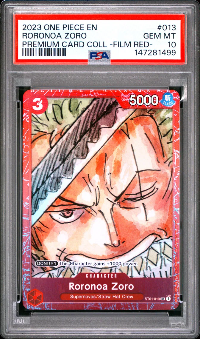 2023 #013 Roronoa Zoro PSA 10 One Piece Premium Card Collection -One Piece Film Red-