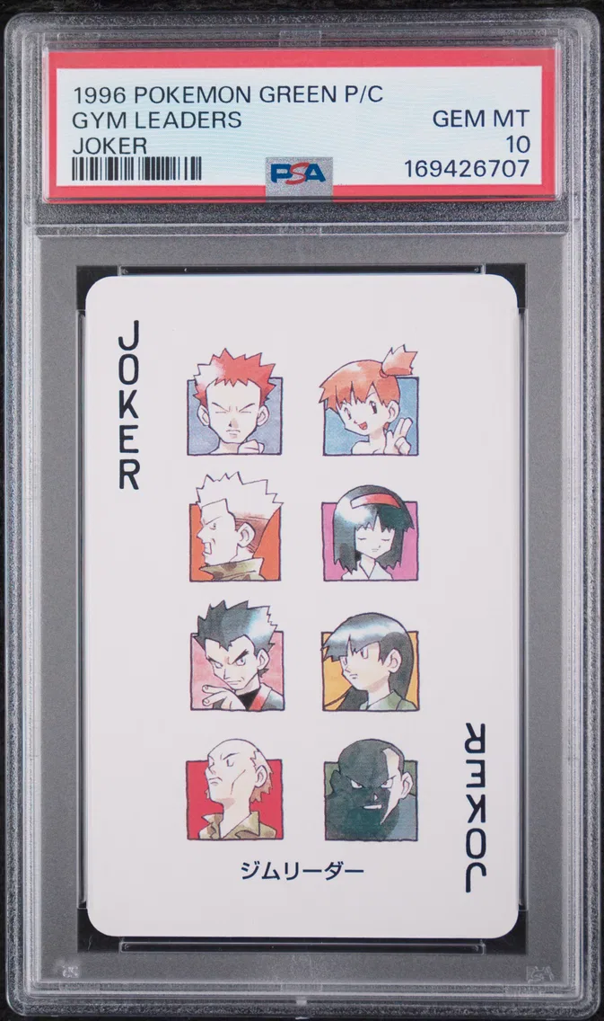 1996 Pokemon Green Version Playing Cards Gym Leaders Green Version Playing Cards PSA 10