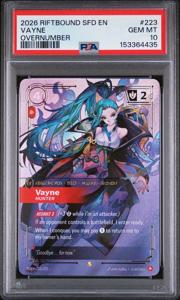 2026 #223 Vayne - Hunter PSA 10 Riftbound: League of Legends Sfd-Spiritforged