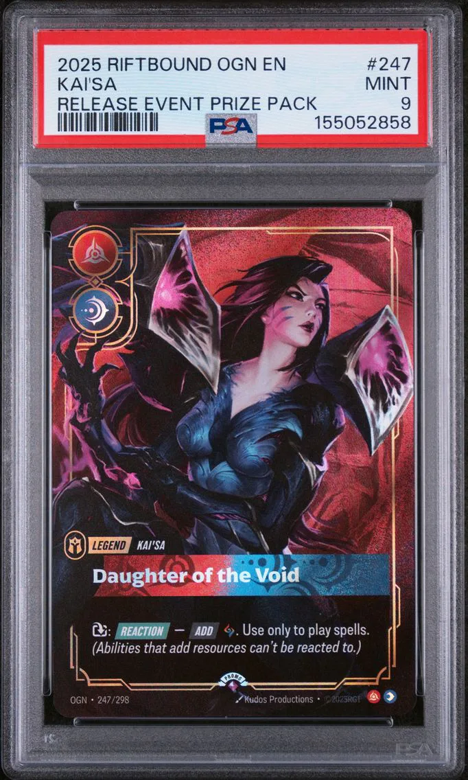 2025 #247 Kai'SA - Daughter of the Void PSA 9 Riftbound: League of Legends Ogn-Origins