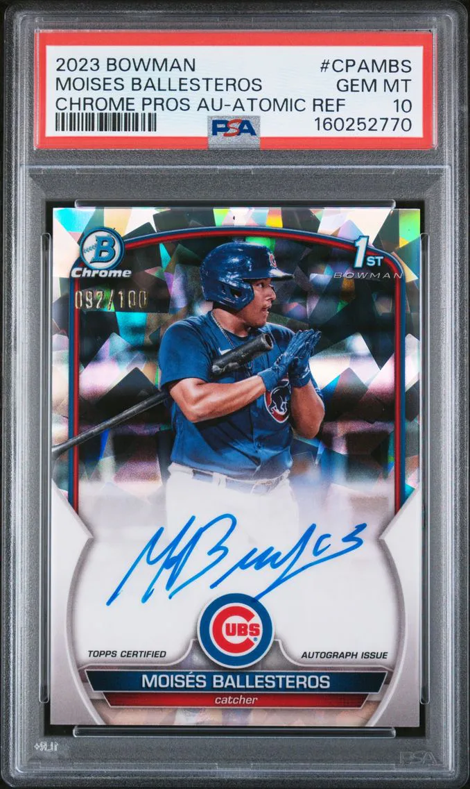 2023 #CPAMBS Moises Ballesteros PSA 10 Bowman Chrome Prospect Autographs
