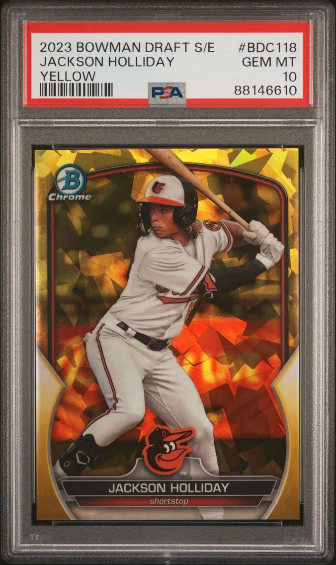 2023 #BDC118 Jackson Holliday PSA 10 Bowman Draft Sapphire Edition