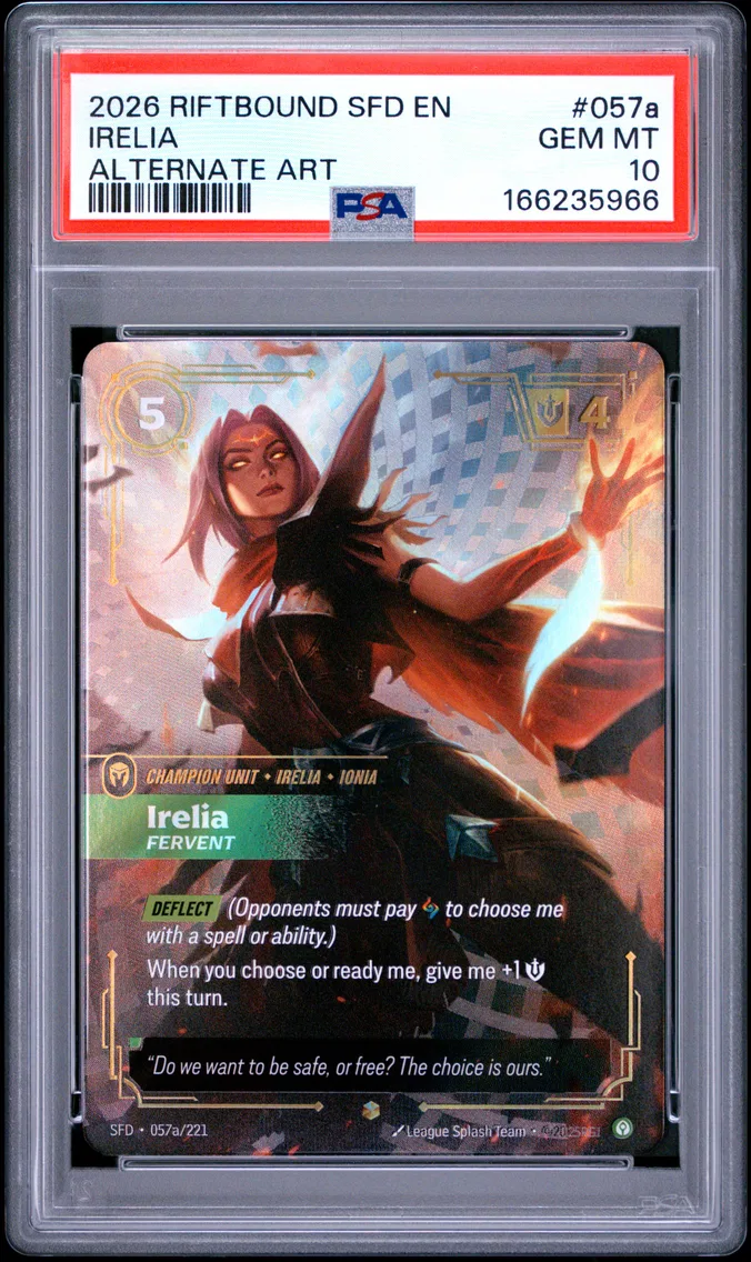 2026 #057a Irelia - Fervent PSA 10 Riftbound: League of Legends Sfd-Spiritforged