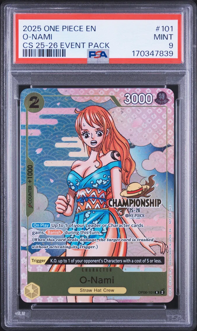 2025 #101 O-Nami PSA 9 One Piece Championship 2025-26 Event Pack