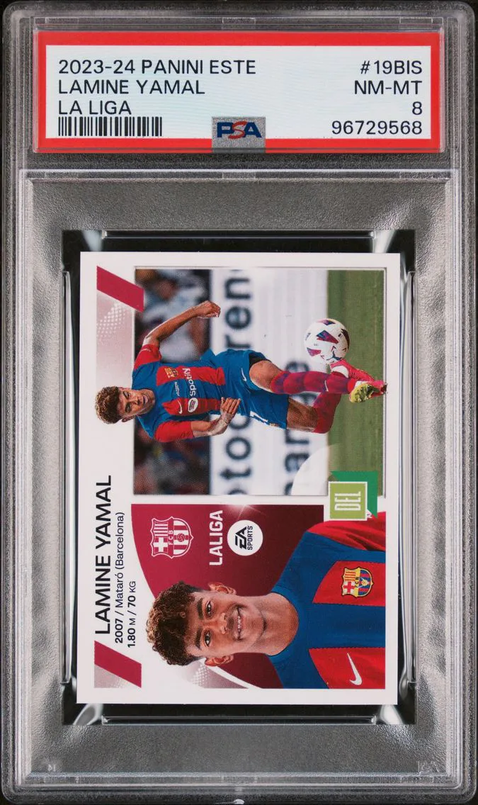 2023 #19BIS Lamine Yamal PSA 8 Panini Este La Liga