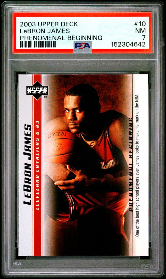 2003 #10 LeBron James PSA 7 Upper Deck Lebron James Phenomenal Beginnings