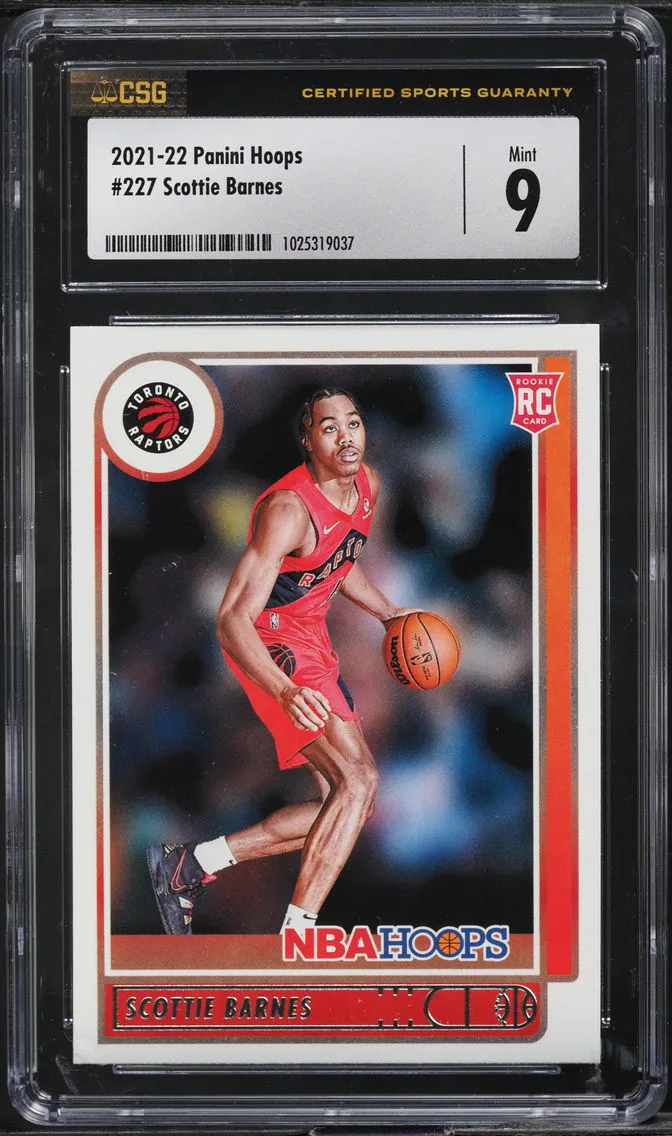 2021 Hoops Scottie Barnes ROOKIE #227 CSG 9 MINT