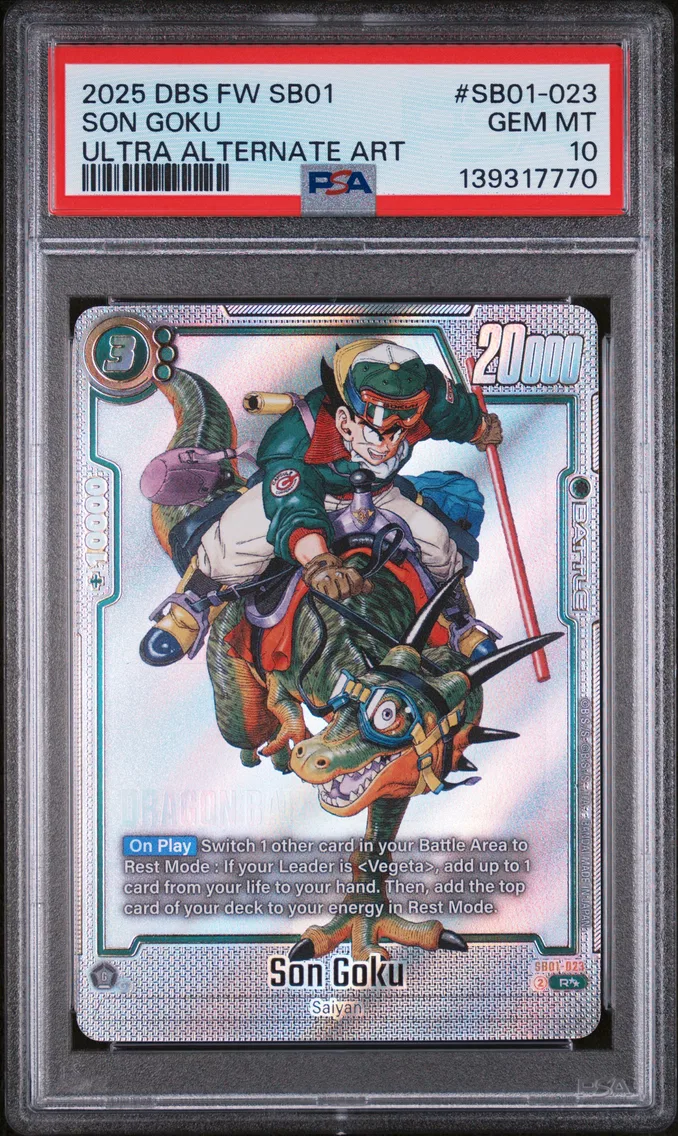 2025 #SB01-023 Son Goku PSA 10 Dragon Ball Super Card Game Fusion World Manga Booster 01