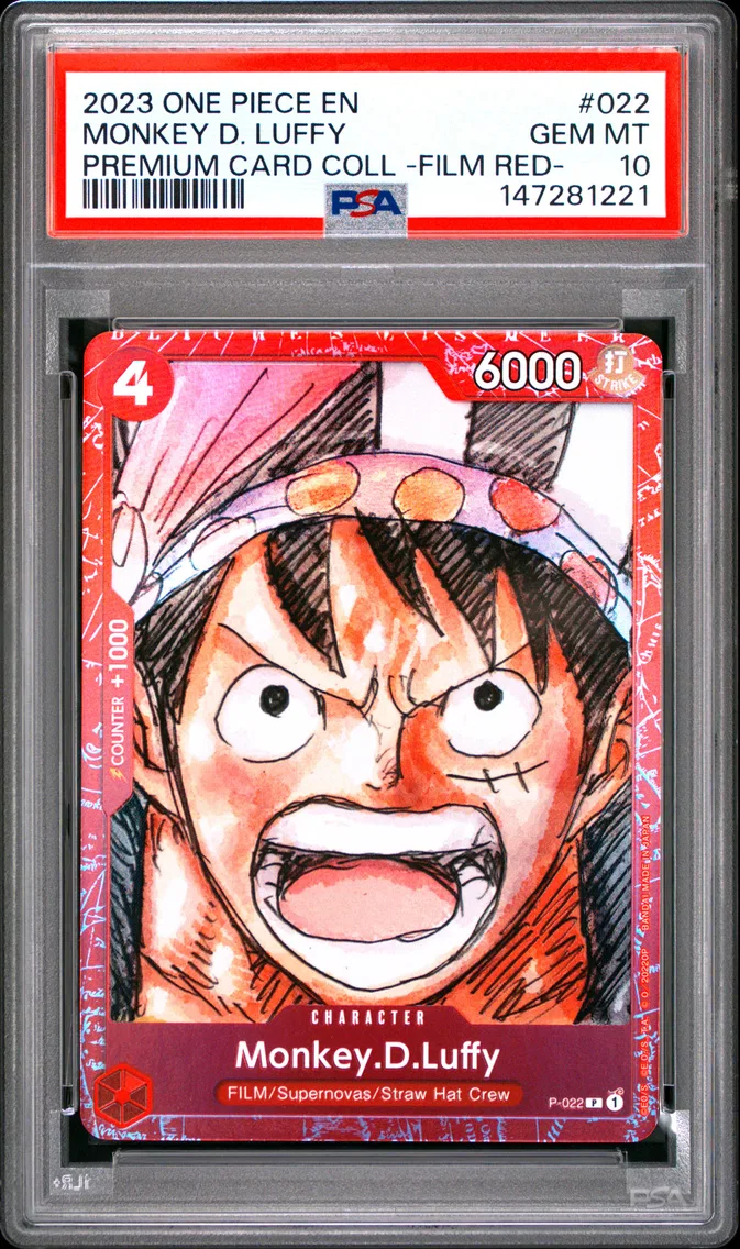 2023 #022 Monkey D. Luffy PSA 10 One Piece Premium Card Collection -One Piece Film Red-