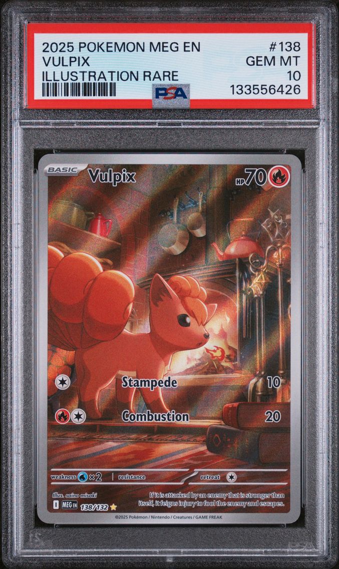 2025 #138 Vulpix PSA 10 Meg EN-Mega Evolution