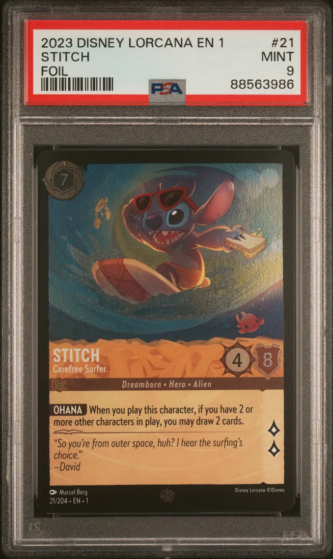 2023 #21 STITCH PSA 9 Disney Lorcana EN 1-the First Chapter