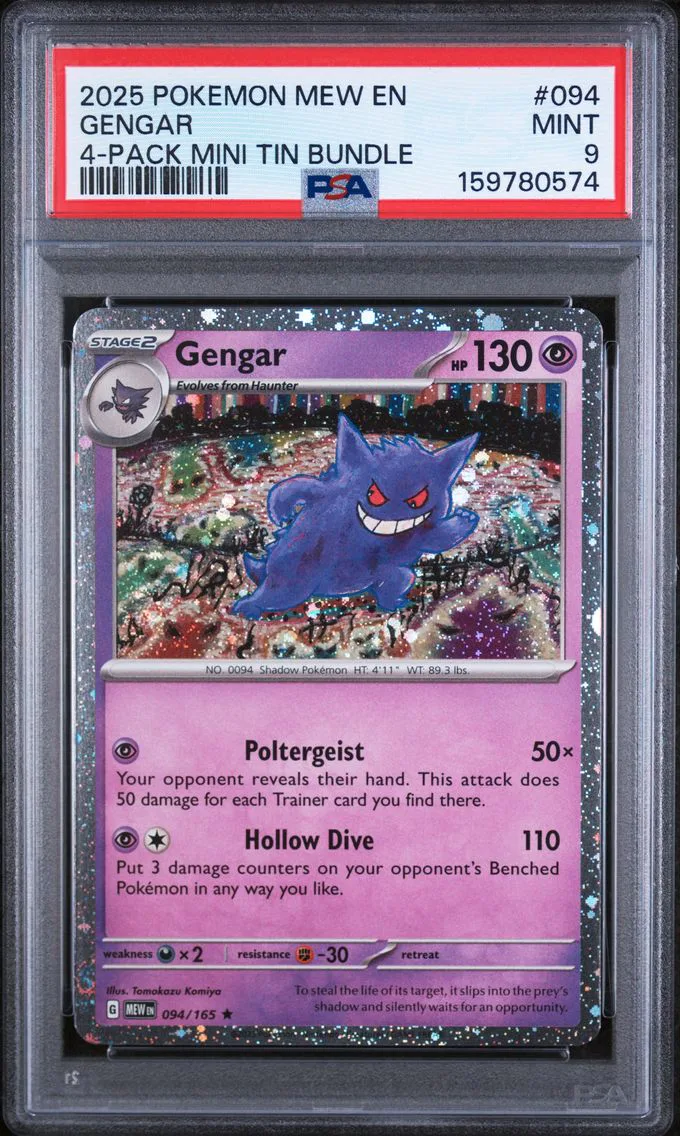 2025 Pokemon Mew EN-151 Gengar Mew EN-151 #094 PSA 9
