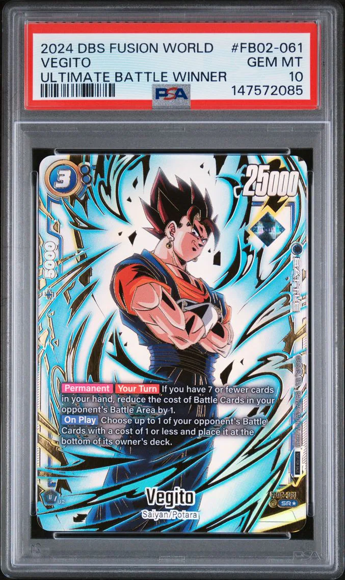 2024 #FB02-061 Vegito PSA 10 Dragon Ball Super Card Game Fusion World Ultimate Battle Winner Prize