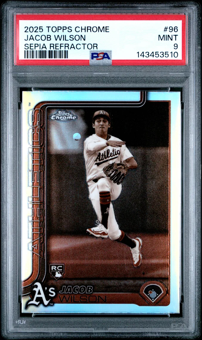 2025 #96 Jacob Wilson PSA 9 Topps Chrome