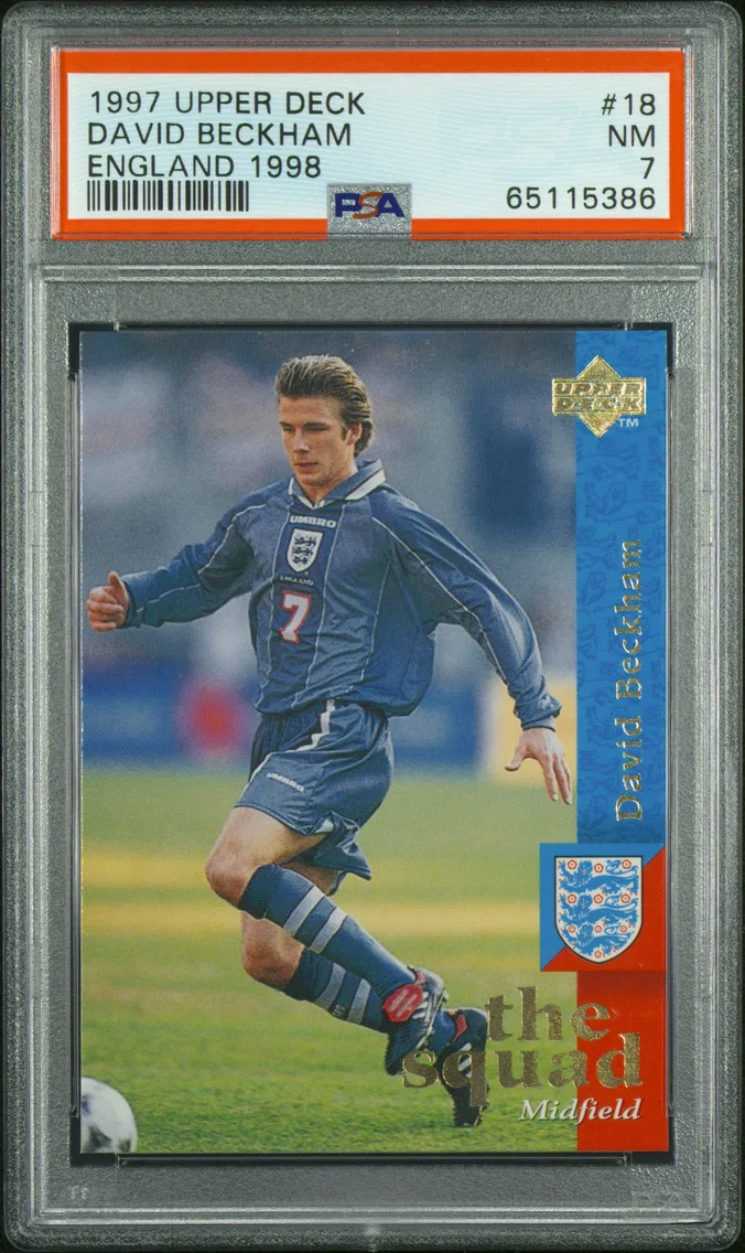 1997 #18 David Beckham PSA 7 Upper Deck England 1998