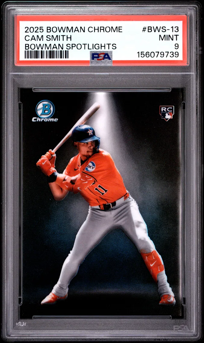 2025 #BWS-13 Cam Smith PSA 9 Bowman Chrome Bowman Spotlights