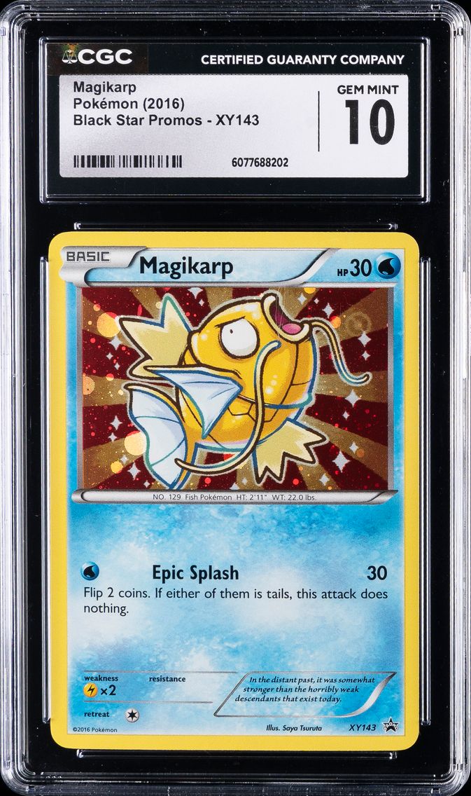2016 #XY143 Magikarp-Holo CGC 10 XY Black Star Promo Pokemon