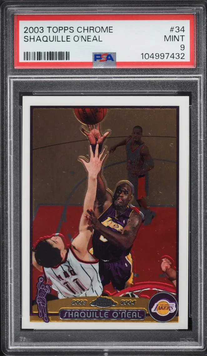 2003 Topps Chrome Shaquille O'Neal #34 PSA 9 MINT