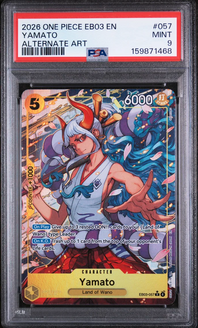 2026 #057 Yamato PSA 9 One Piece EB03-Extra Booster -One Piece Heroines Edition-