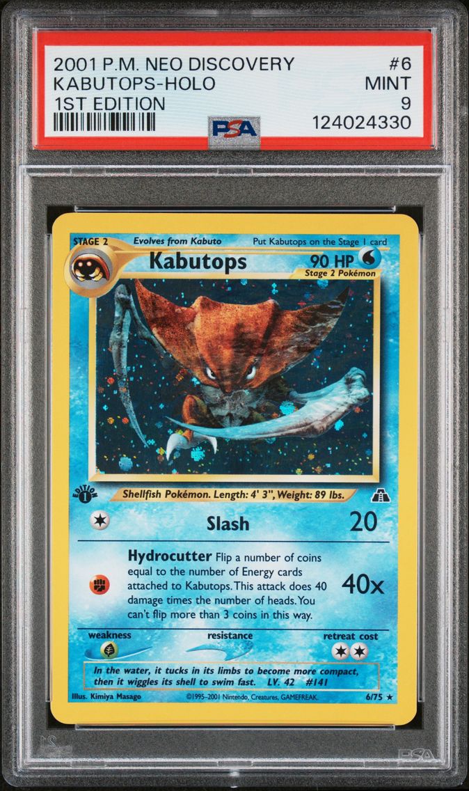2001 #6 Kabutops-Holo 1st Editio