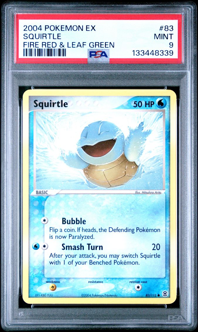 2004 #83 Squirtle PSA 9 EX Fire 