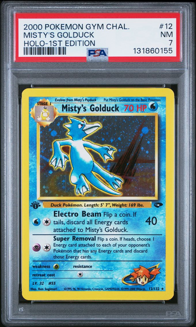 2000 #12 Misty's Golduck PSA 7 Gym Challenge