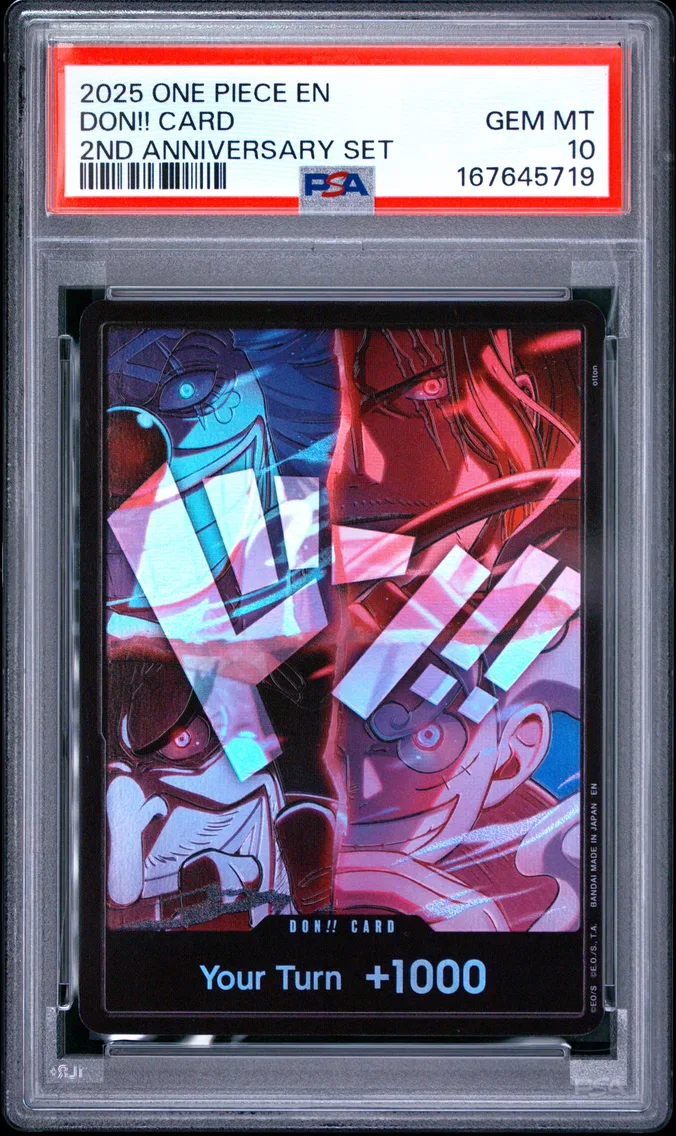 2025 #NA Don!! Card PSA 10 One Piece English Version 2nd Anniversary Set