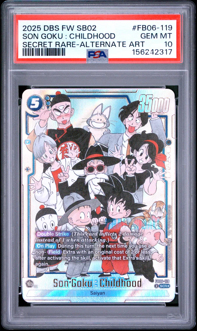 2025 #FB06-119 Son Goku : Childhood PSA 10 Dragon Ball Super Card Game Fusion World Manga Booster 02