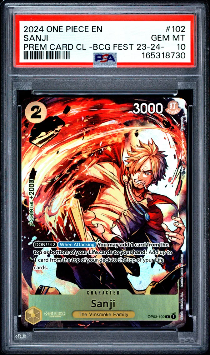 2024 #102 Sanji PSA 10 One Piece Premium Card Collection -Bandai Card Games Fest 23-24 Edition-