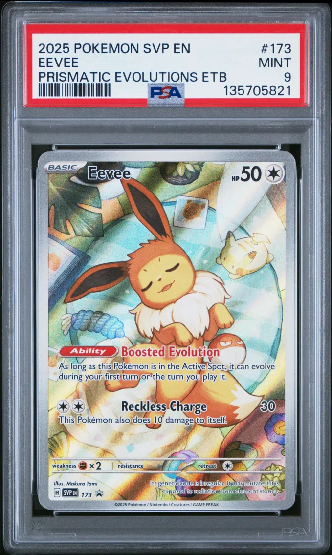 2025 Pokemon Svp EN-SV Black Star Promo Eevee Svp EN-SV Black Star Promo #173 PSA 9