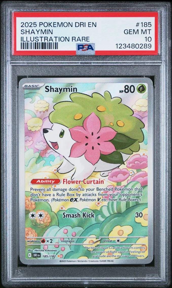 2025 #185 Shaymin PSA 10 Dri EN-Destined Rivals Pokemon