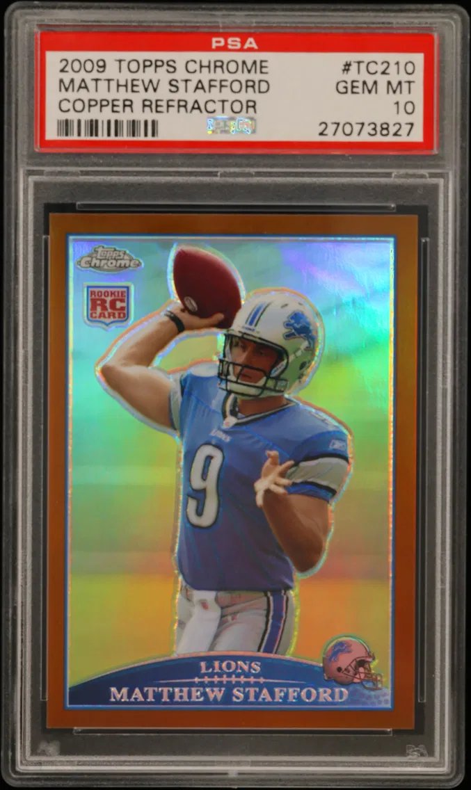 2009 #TC210 Matthew Stafford PSA 10 Topps Chrome