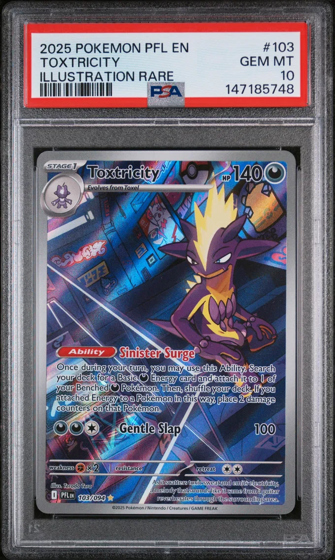 2025 #103 Toxtricity PSA 10 Pfl EN-Phantasmal Flames