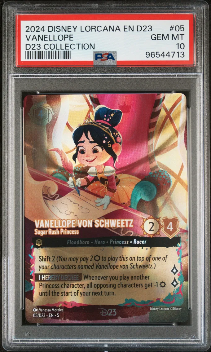 2024 #05 Vanellope Von Schweetz - Sugar Rush Princess PSA 10 Disney Lorcana EN D23-D23 Expo Promo