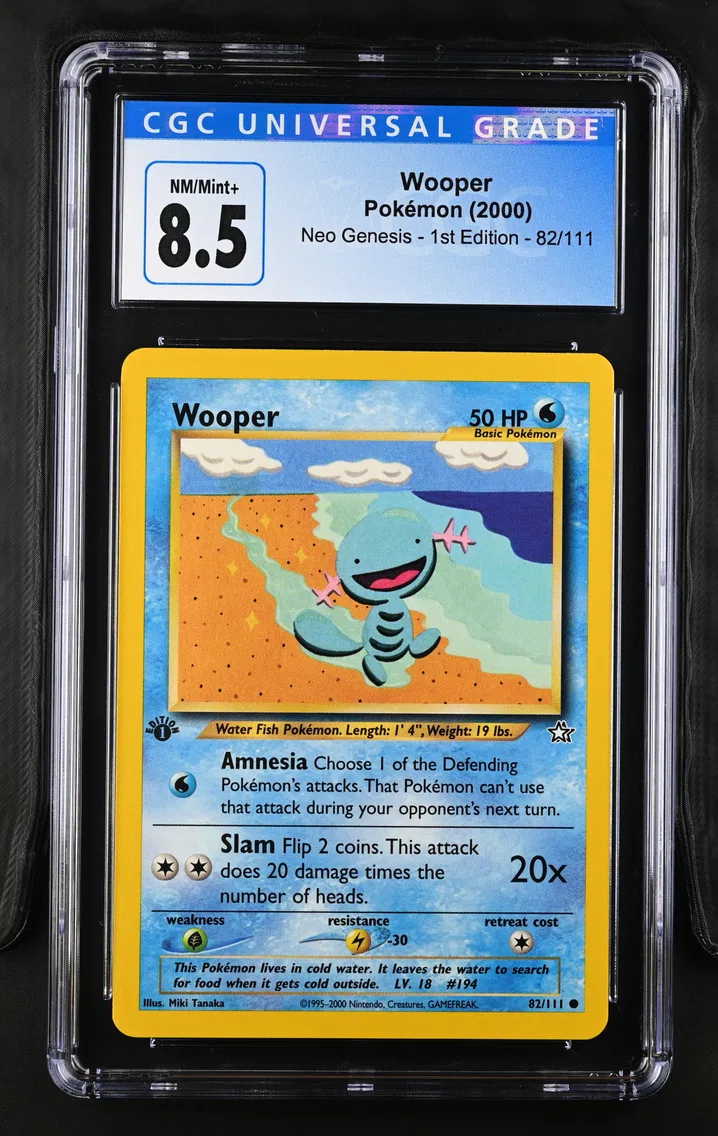 2000 #82 Wooper CGC 8.5 Neo Genesis - 1st Edition - English