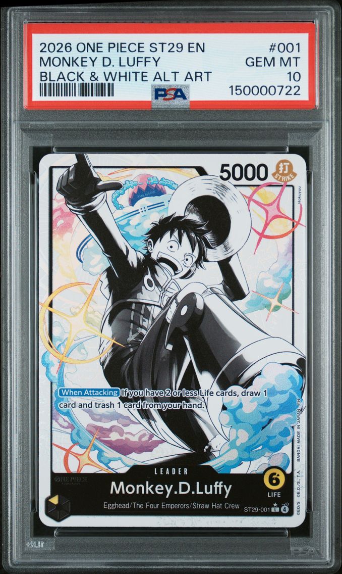 2026 #001 Monkey D. Luffy PSA 10 One Piece Starter Deck ST29-Egghead