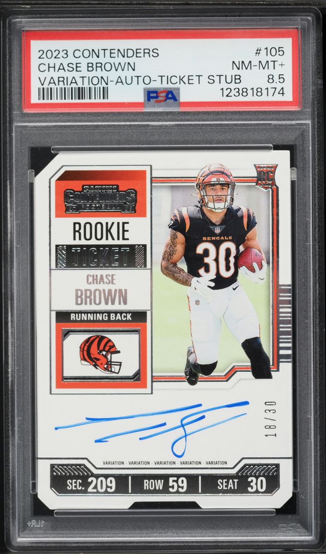 2023 #105 Chase Brown PSA 8.5 Pa
