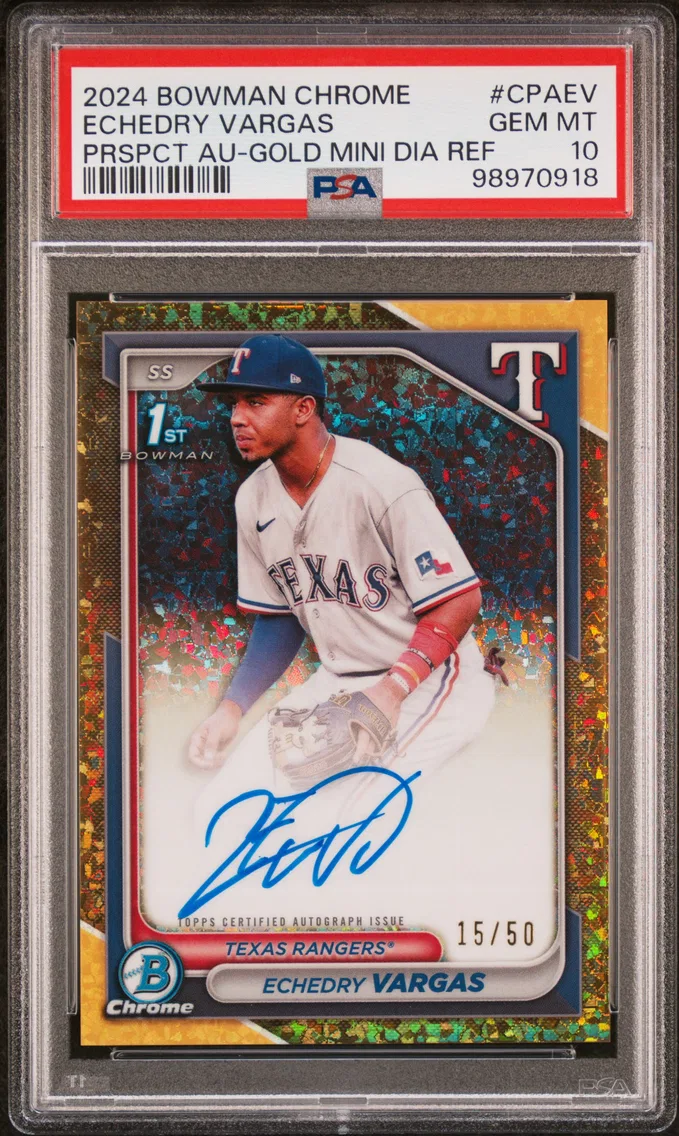 2024 #CPAEV ECHEDRY VARGAS PSA 10 Bowman Chrome Prospect Autographs
