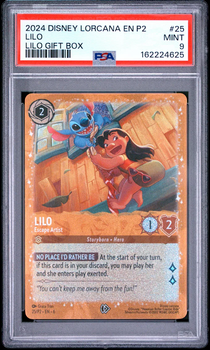 2024 #25 Lilo - Escape Artist PSA 9 Disney Lorcana EN P2-Promo