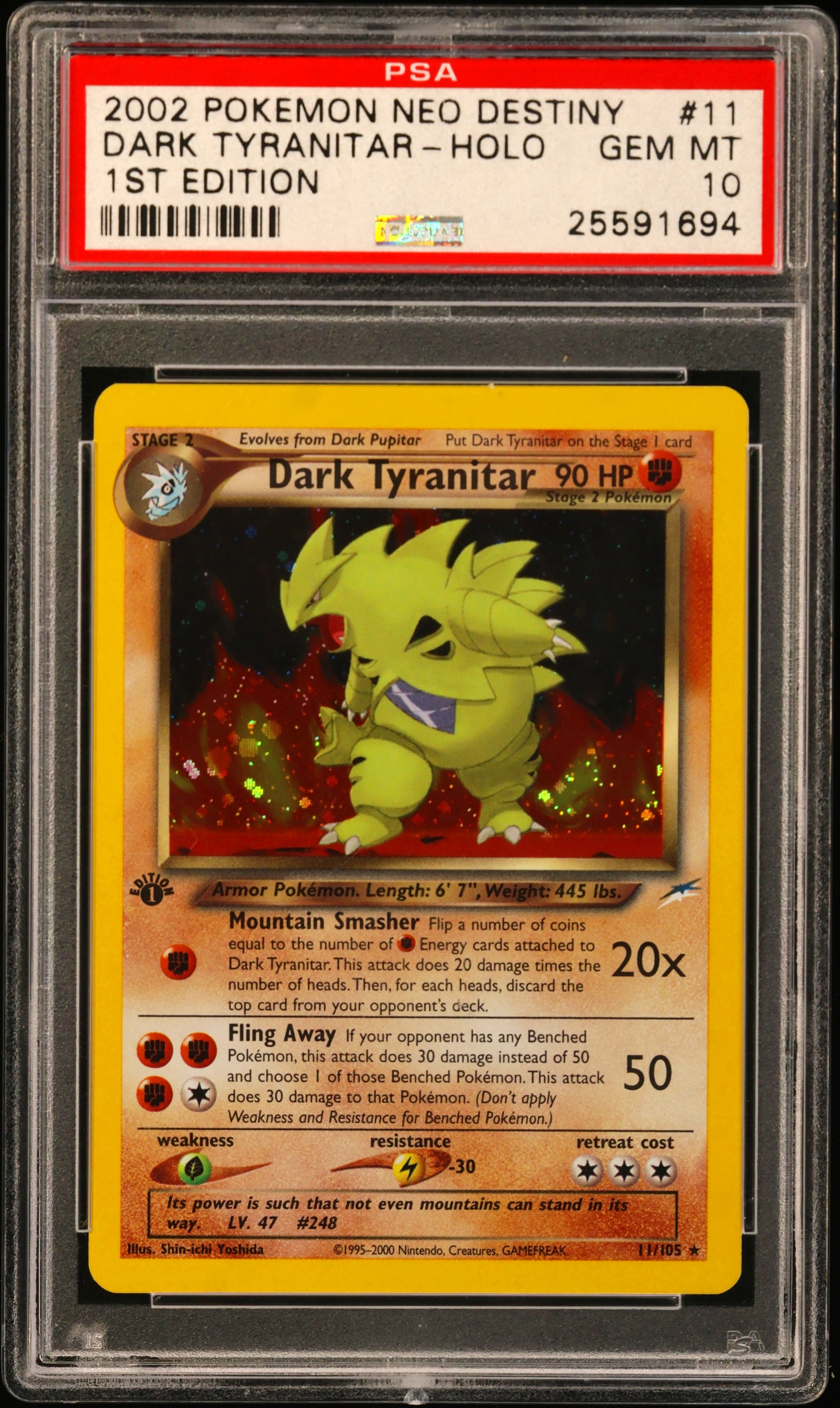 Dark Tyranitar-Holo 1st Edition