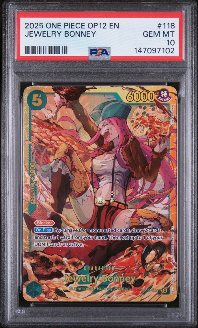 2025 #118 Jewelry Bonney PSA 10 One Piece OP12-Legacy of the Master