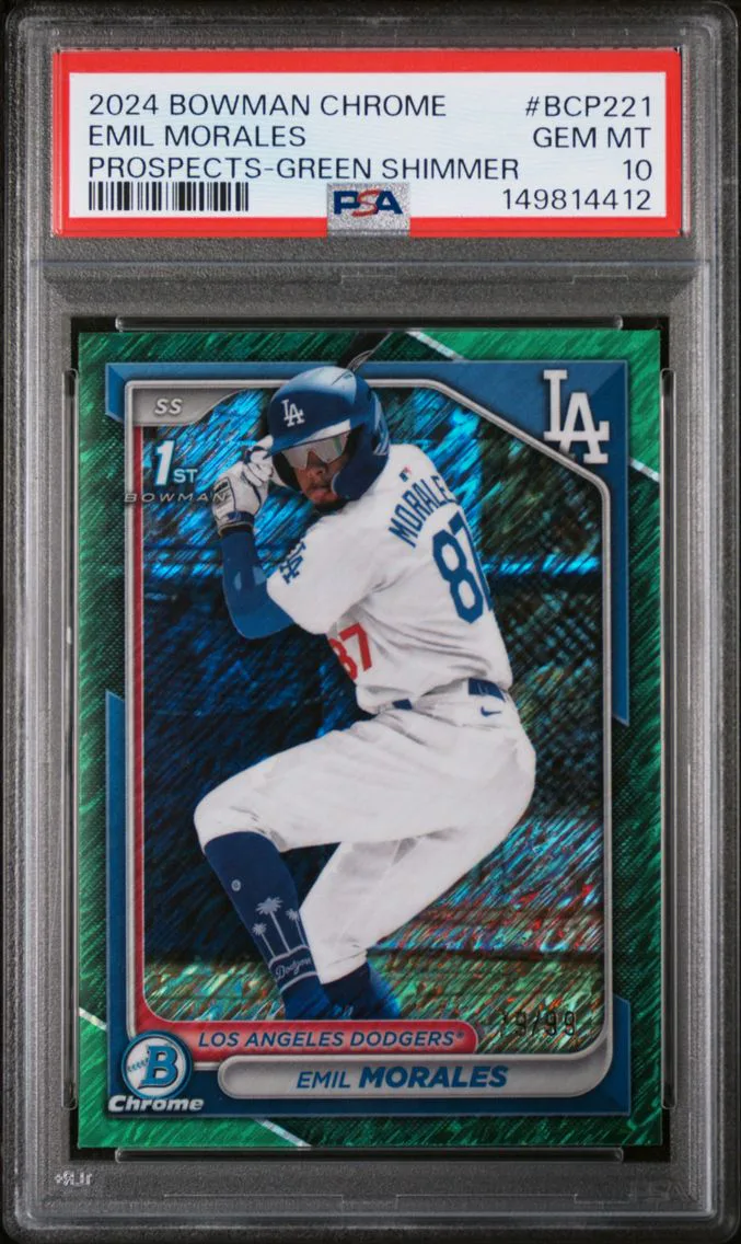 2024 #BCP221 Emil Morales PSA 10 Bowman Chrome Prospects