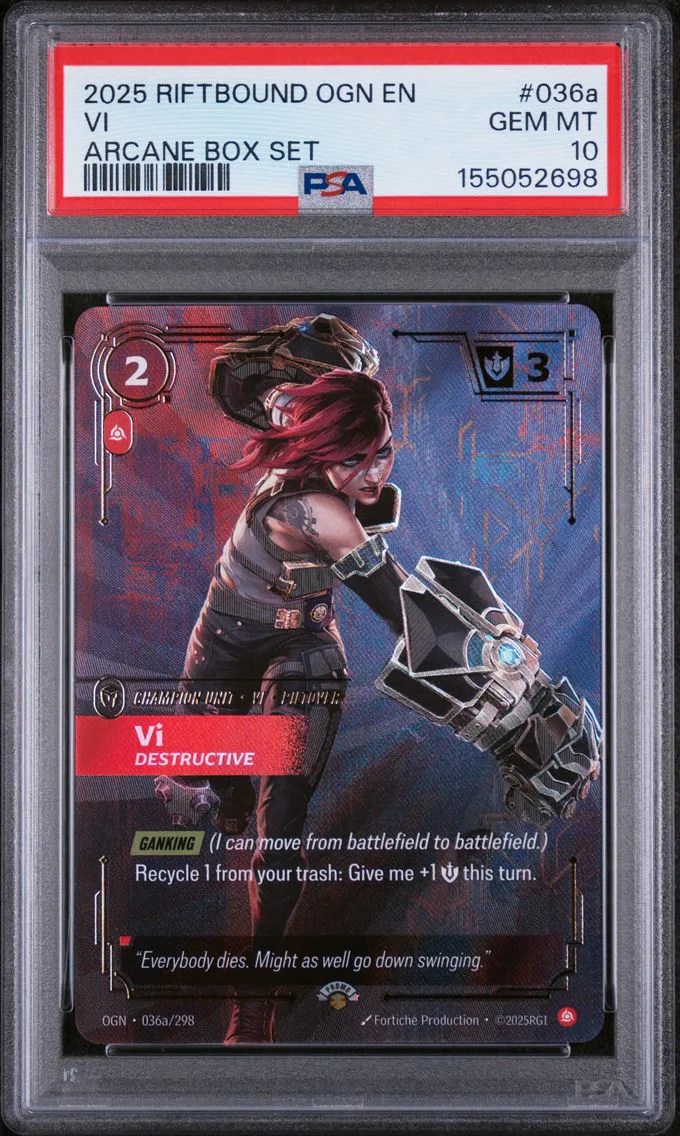 2025 #036a VI - Destructive PSA 10 Riftbound: League of Legends Ogn-Origins