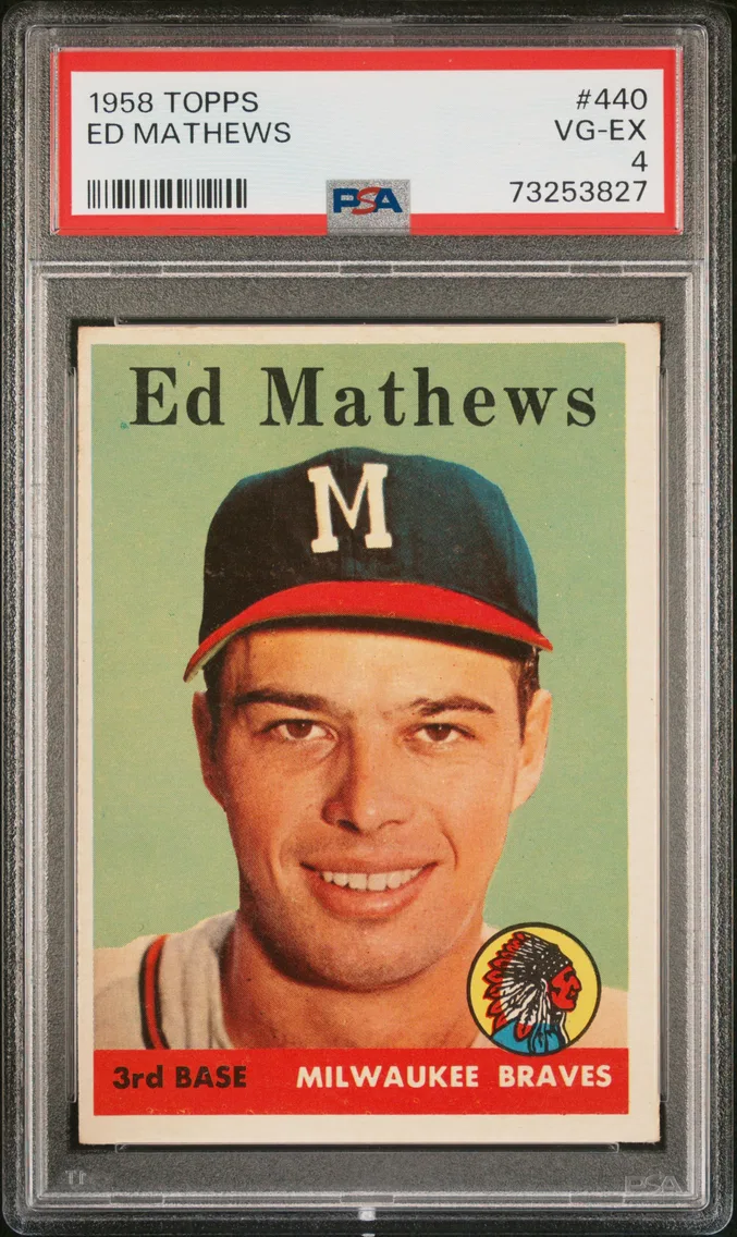 1958 #440 Ed Mathews PSA 4 Topps