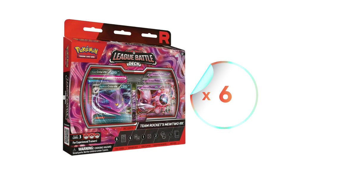 x6 Team Rocket's Mewtwo EX Leagu