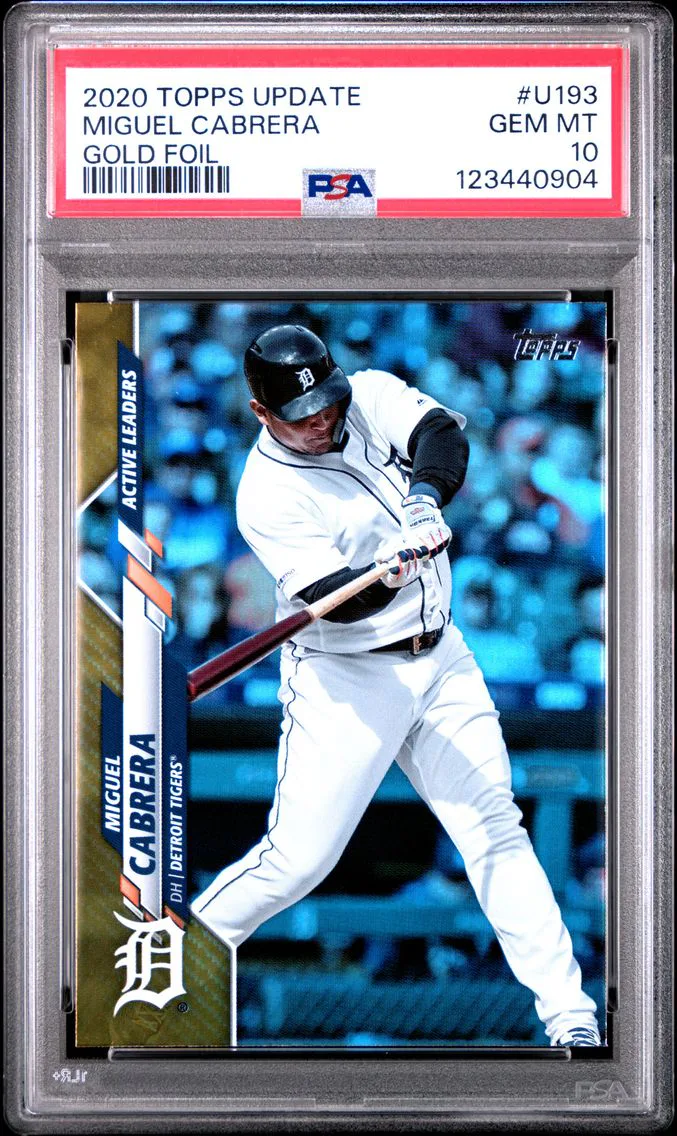 2020 #U193 Miguel Cabrera PSA 10 Topps Update