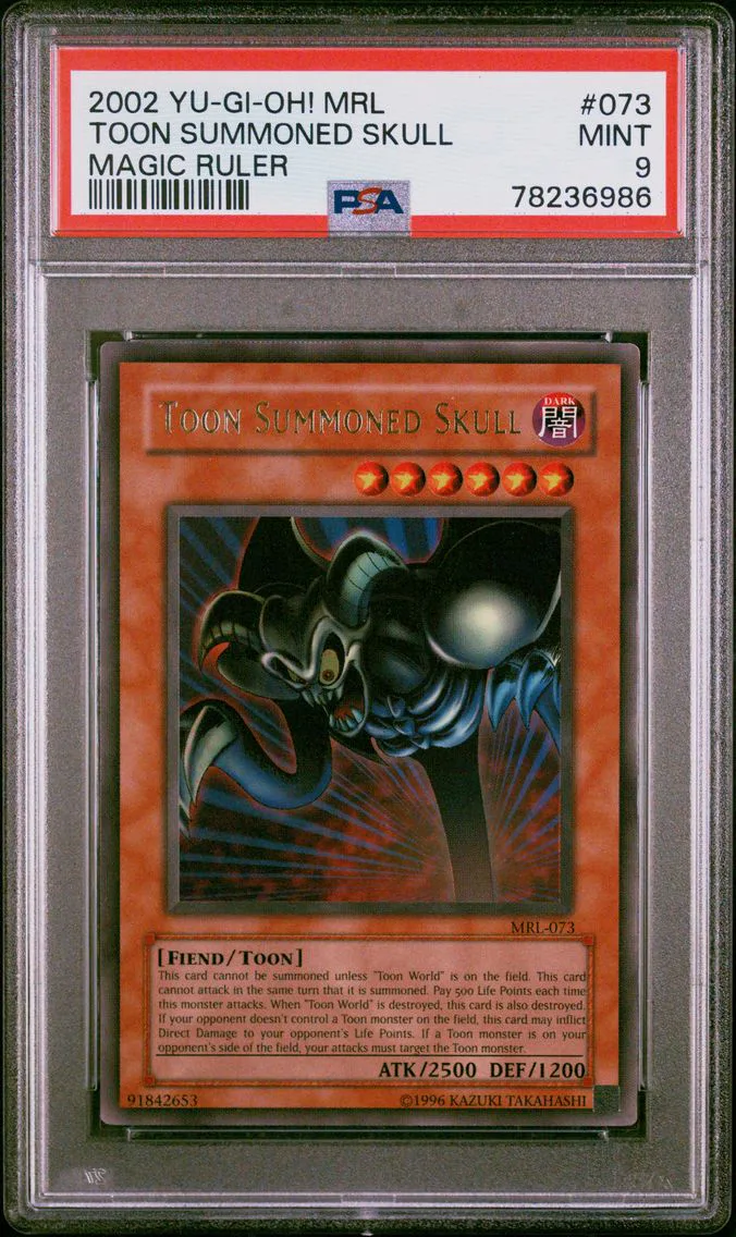 2002 #073 Toon Summoned Skull PSA 9 YU-GI-Oh! Mrl-Magic Ruler