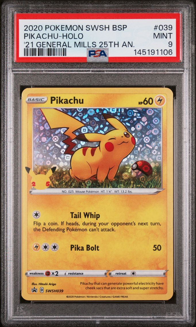2020 #039 Pikachu-Holo PSA 9 Sws