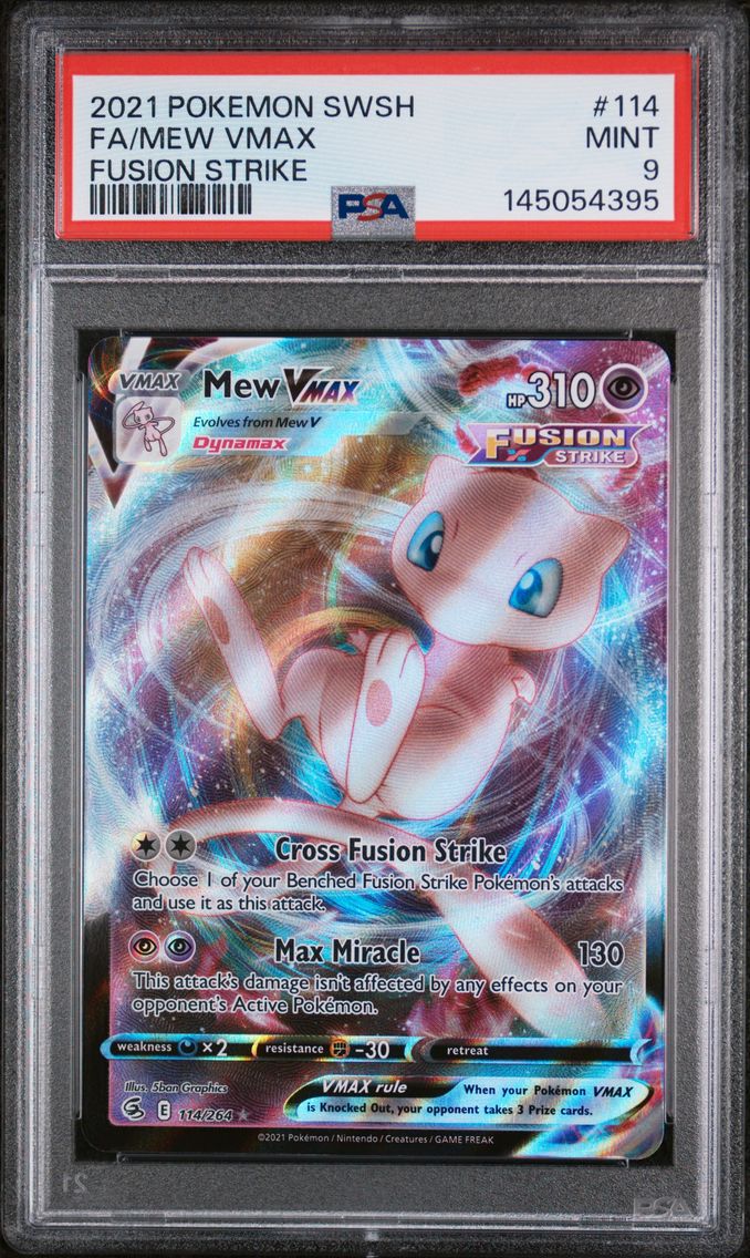 2021 #114 Full Art/Mew Vmax PSA 