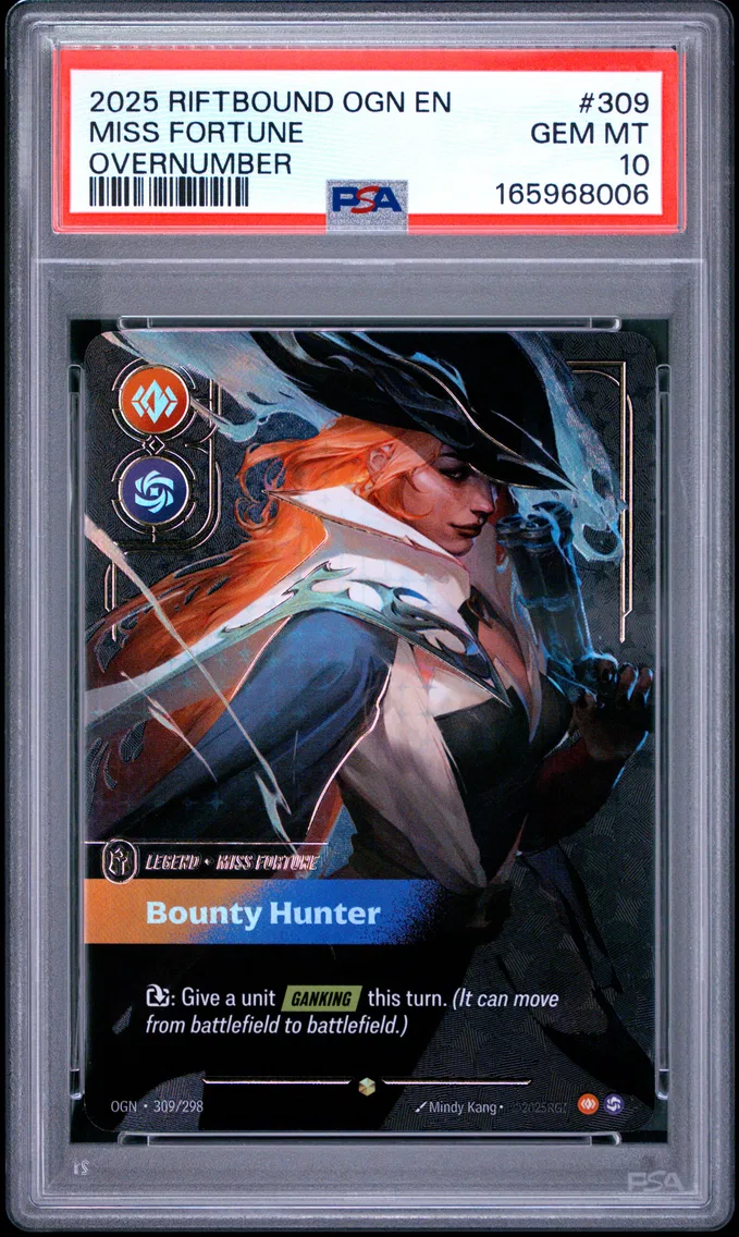 2025 #309 Miss Fortune - Bounty Hunter PSA 10 Riftbound: League of Legends Ogn-Origins